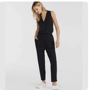 Lou and Grey petite extra small black v neck romper.